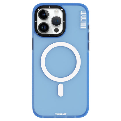 iPhone 15 Pro Max Kılıf M-safe Şarj Özellikli Youngkit Colored Sand Serisi Kapak