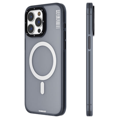 iPhone 15 Pro Max Kılıf M-safe Şarj Özellikli Youngkit Colored Sand Serisi Kapak