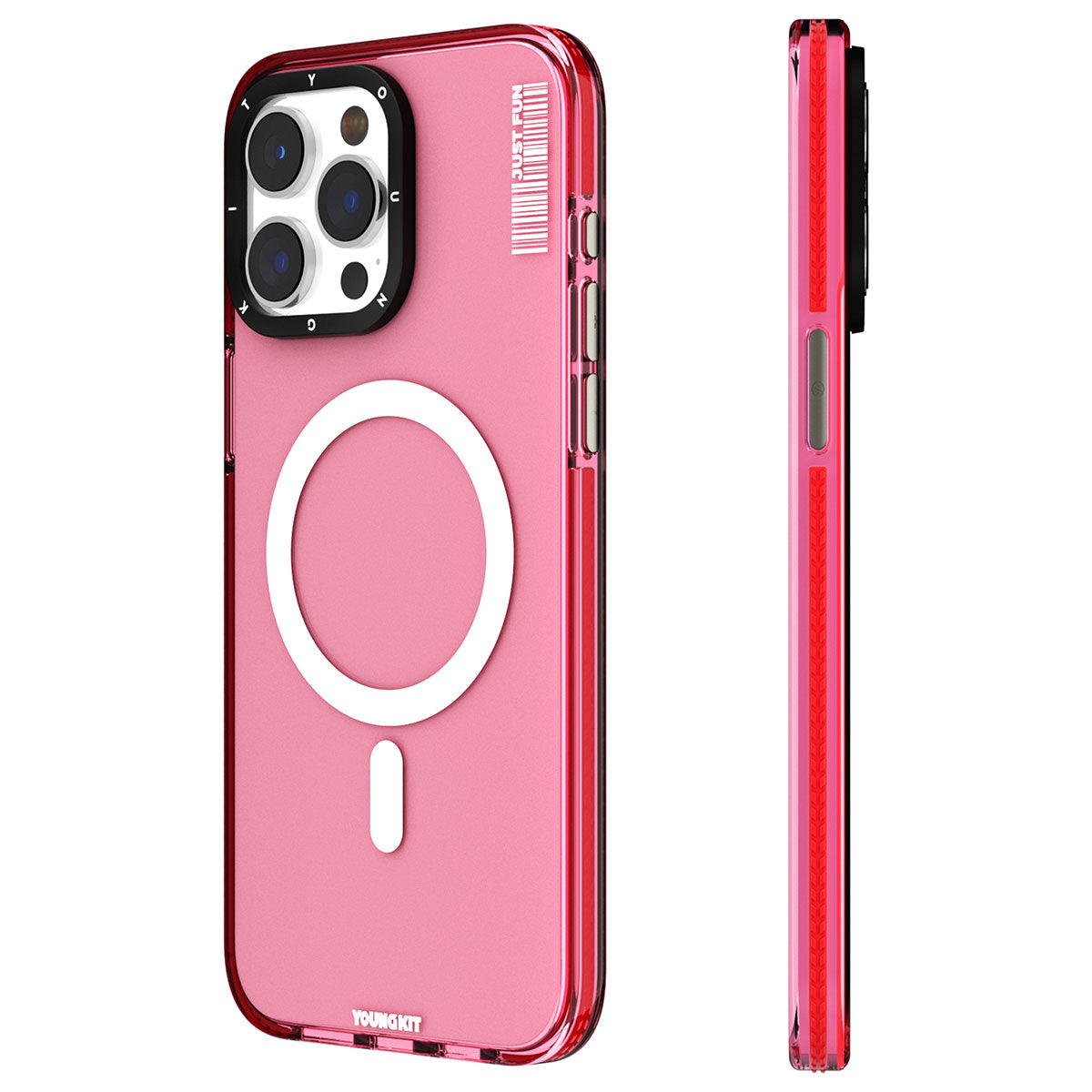 iPhone 15 Pro Max Kılıf M-safe Şarj Özellikli YoungKit Crystal Color Serisi Kapak