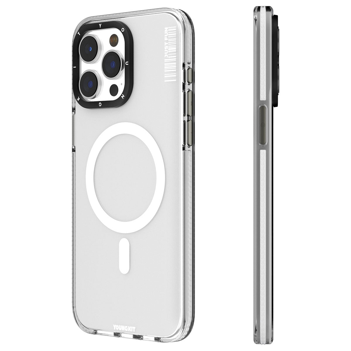 iPhone 15 Pro Max Kılıf M-safe Şarj Özellikli YoungKit Crystal Color Serisi Kapak
