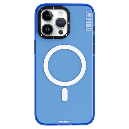 iPhone 15 Pro Max Kılıf M-safe Şarj Özellikli YoungKit Crystal Color Serisi Kapak