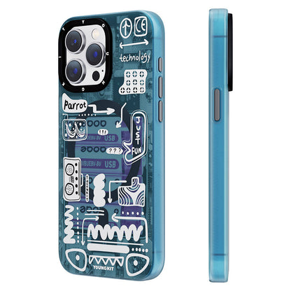 iPhone 15 Pro Max Kılıf M-safe Şarj Özellikli Youngkit Dark Matter Serisi Kapak