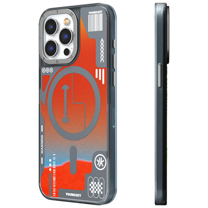 iPhone 15 Pro Max Kılıf M-safe Şarj Özellikli YoungKit Galaxy Serisi Kapak