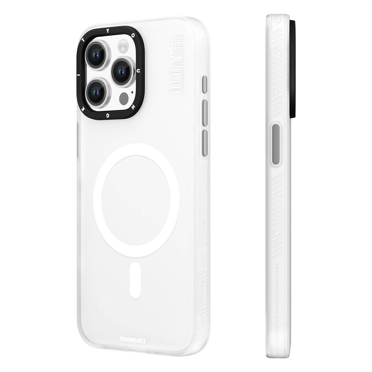 iPhone 15 Pro Max Kılıf M-safe Şarj Özellikli Youngkit Hidden Sand Serisi Kapak