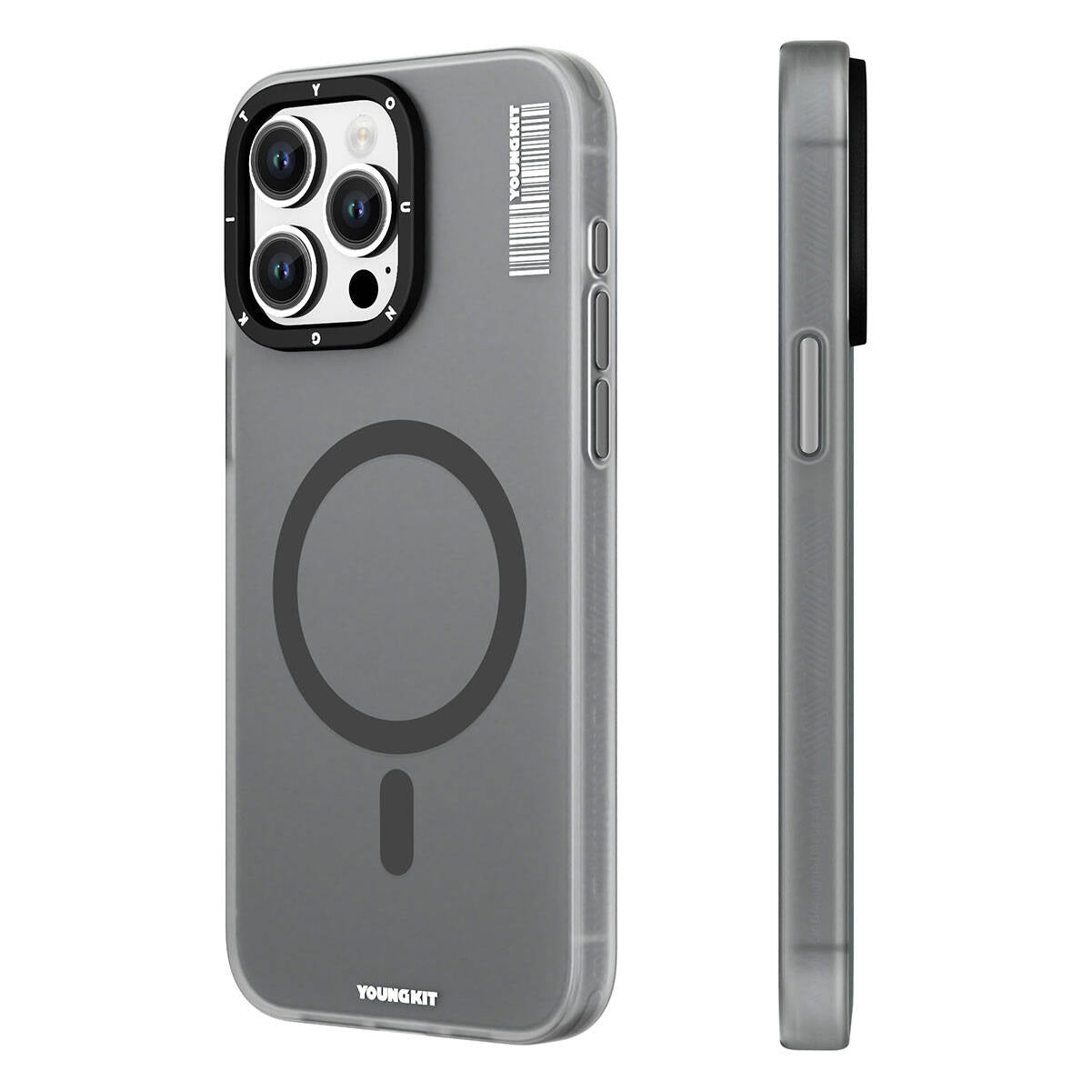 iPhone 15 Pro Max Kılıf M-safe Şarj Özellikli Youngkit Hidden Sand Serisi Kapak