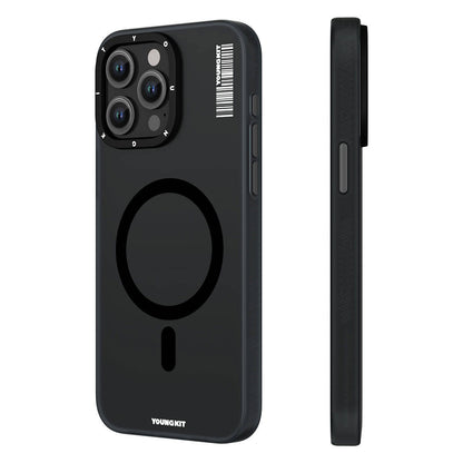 iPhone 15 Pro Max Kılıf M-safe Şarj Özellikli Youngkit Hidden Sand Serisi Kapak