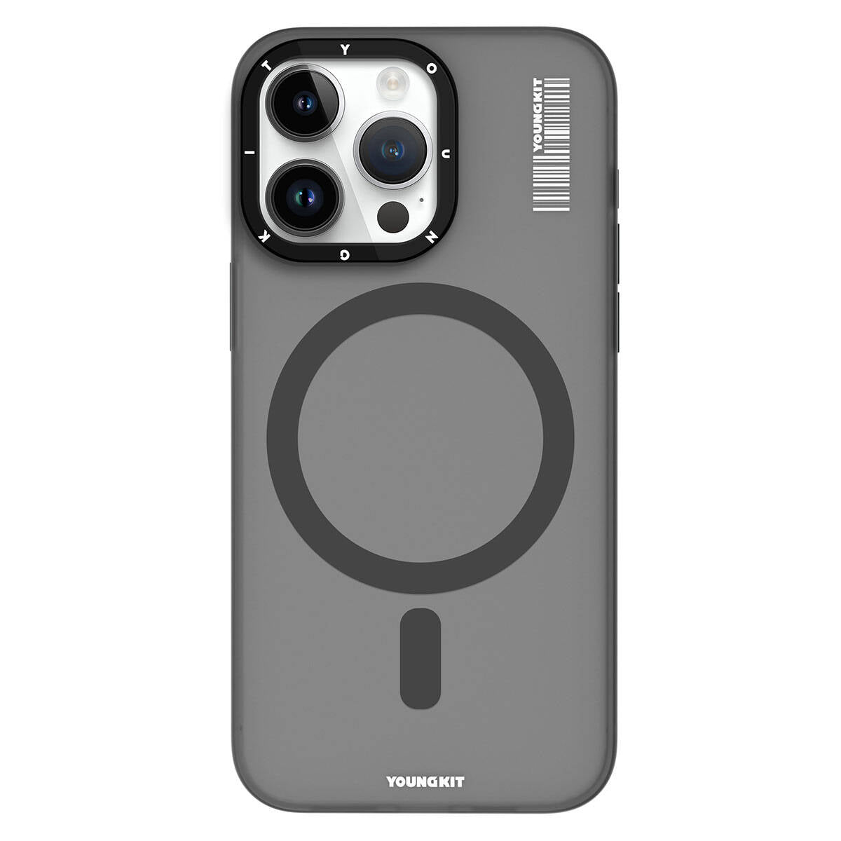 iPhone 15 Pro Max Kılıf M-safe Şarj Özellikli Youngkit Hidden Sand Serisi Kapak