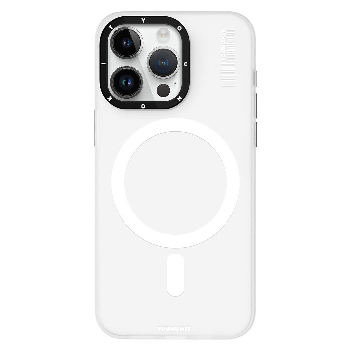 iPhone 15 Pro Max Kılıf M-safe Şarj Özellikli Youngkit Hidden Sand Serisi Kapak