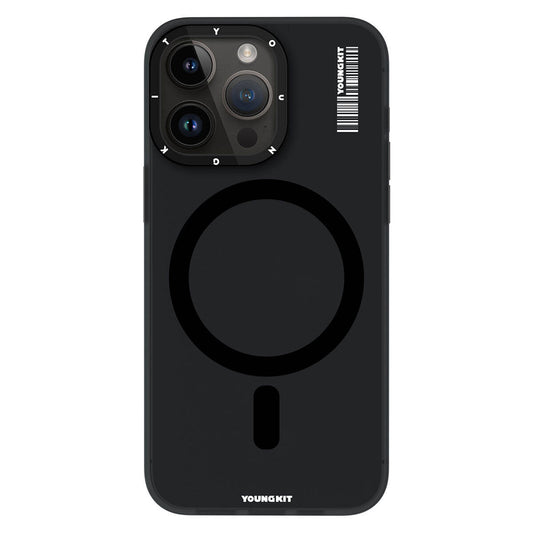 iPhone 15 Pro Max Kılıf M-safe Şarj Özellikli Youngkit Hidden Sand Serisi Kapak