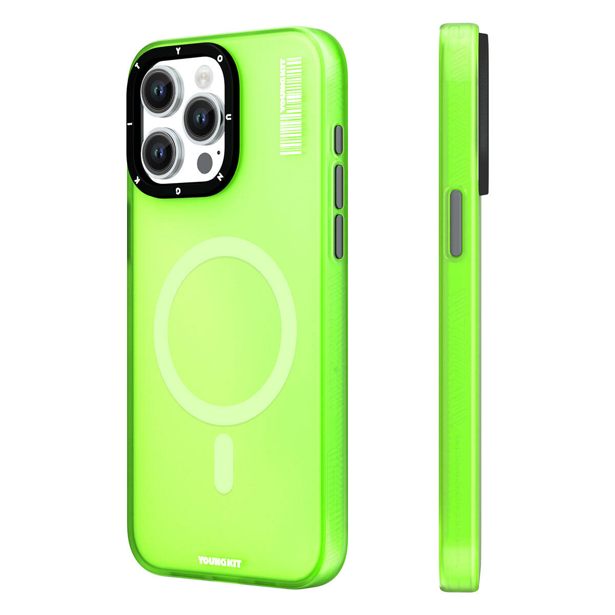 iPhone 15 Pro Max Kılıf M-safe Şarj Özellikli Youngkit Hidden Sand Serisi Kapak