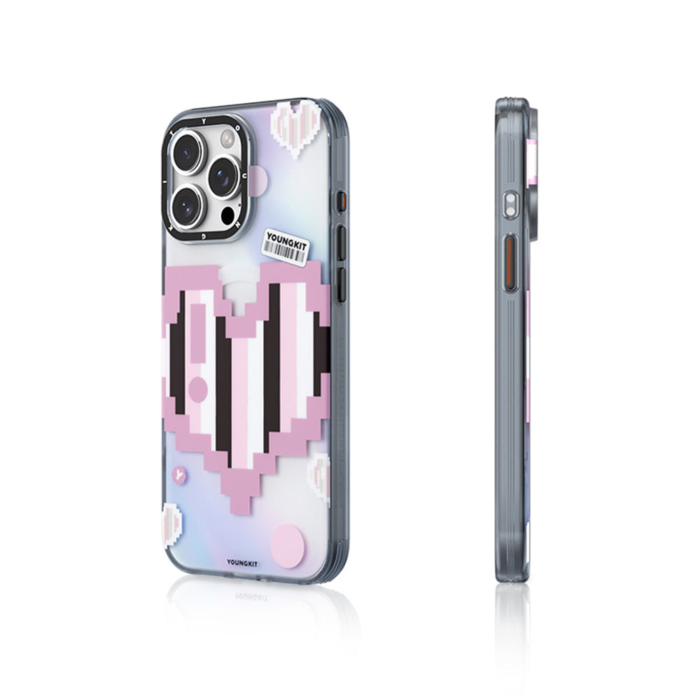 iPhone 15 Pro Max Kılıf M-safe Şarj Özellikli Youngkit Love Serisi Kapak