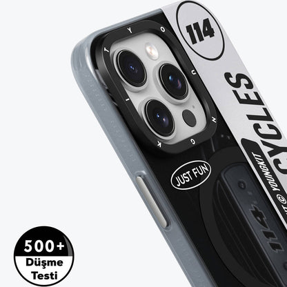 iPhone 15 Pro Max Kılıf M-safe Şarj Özellikli Youngkit Motorcycle Legend Serisi Kapak