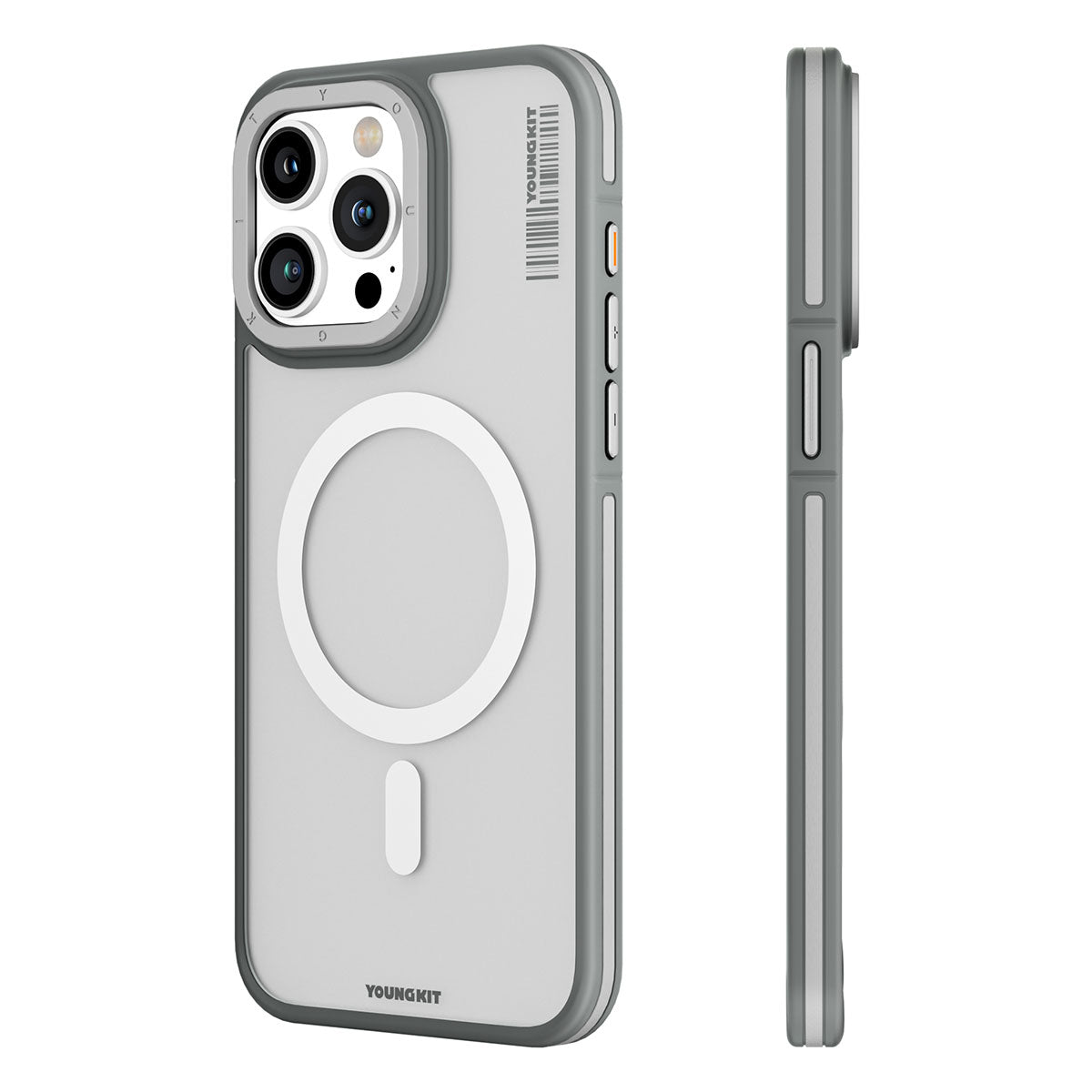 iPhone 15 Pro Max Kılıf M-safe Şarj Özellikli Youngkit Rock Sand Serisi Kapak