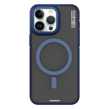 iPhone 15 Pro Max Kılıf M-safe Şarj Özellikli Youngkit Rock Sand Serisi Kapak