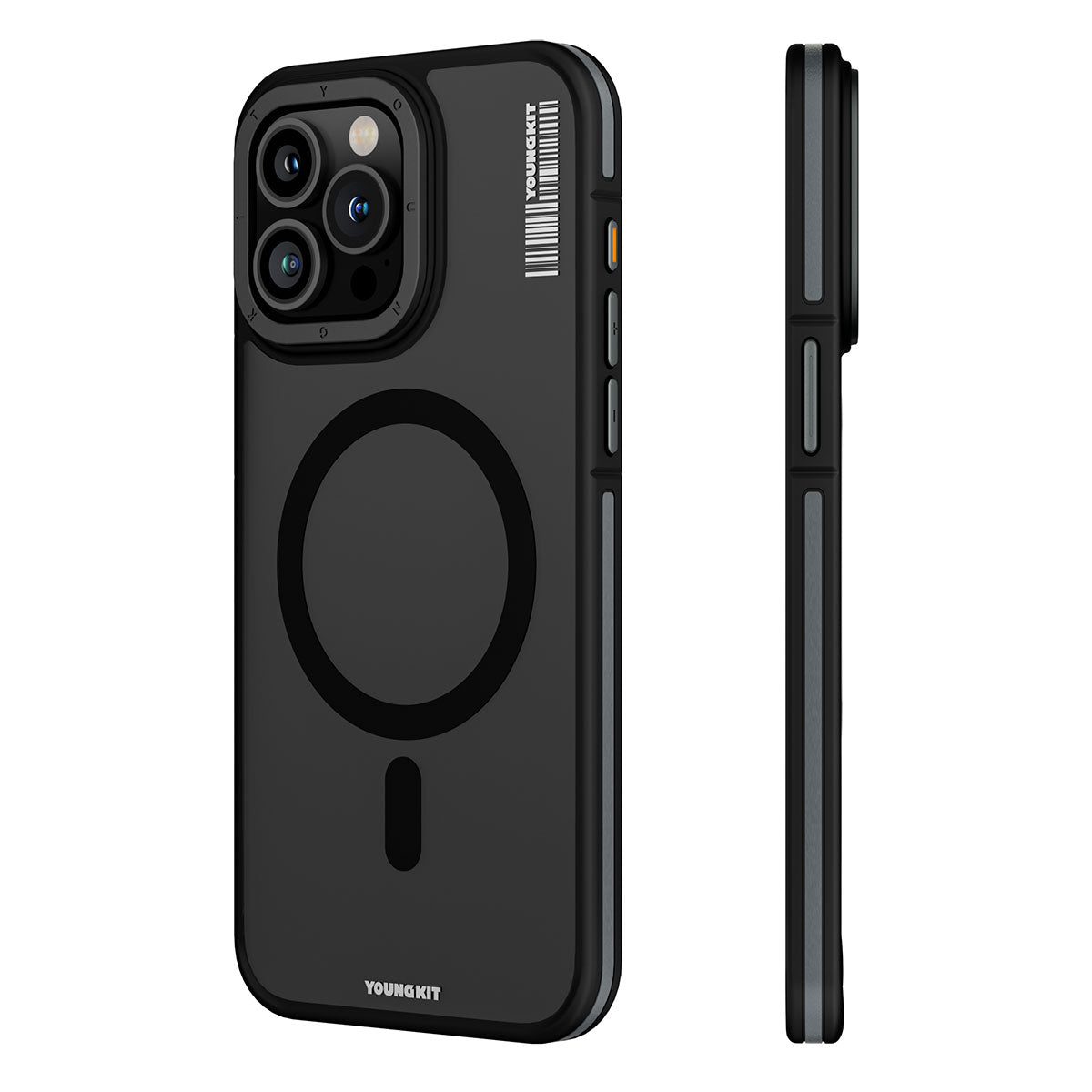 iPhone 15 Pro Max Kılıf M-safe Şarj Özellikli Youngkit Rock Sand Serisi Kapak