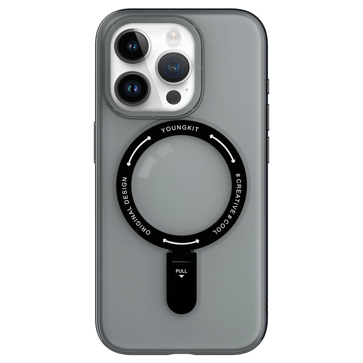 iPhone 15 Pro Max Kılıf M-safe Şarj Özellikli Youngkit Rock Serisi Kapak