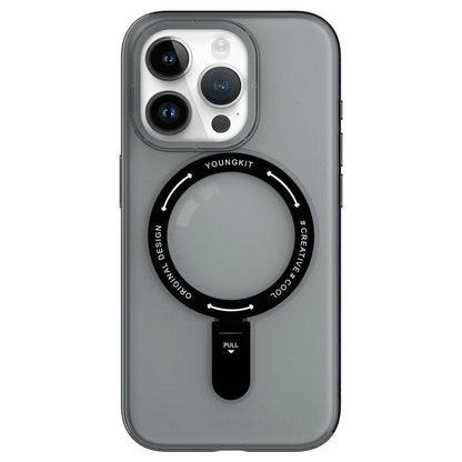 iPhone 15 Pro Max Kılıf M-safe Şarj Özellikli Youngkit Rock Serisi Kapak