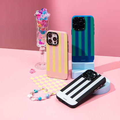 iPhone 15 Pro Max Kılıf M-safe Şarj Özellikli Youngkit Striped Piano Keys Serisi Kapak