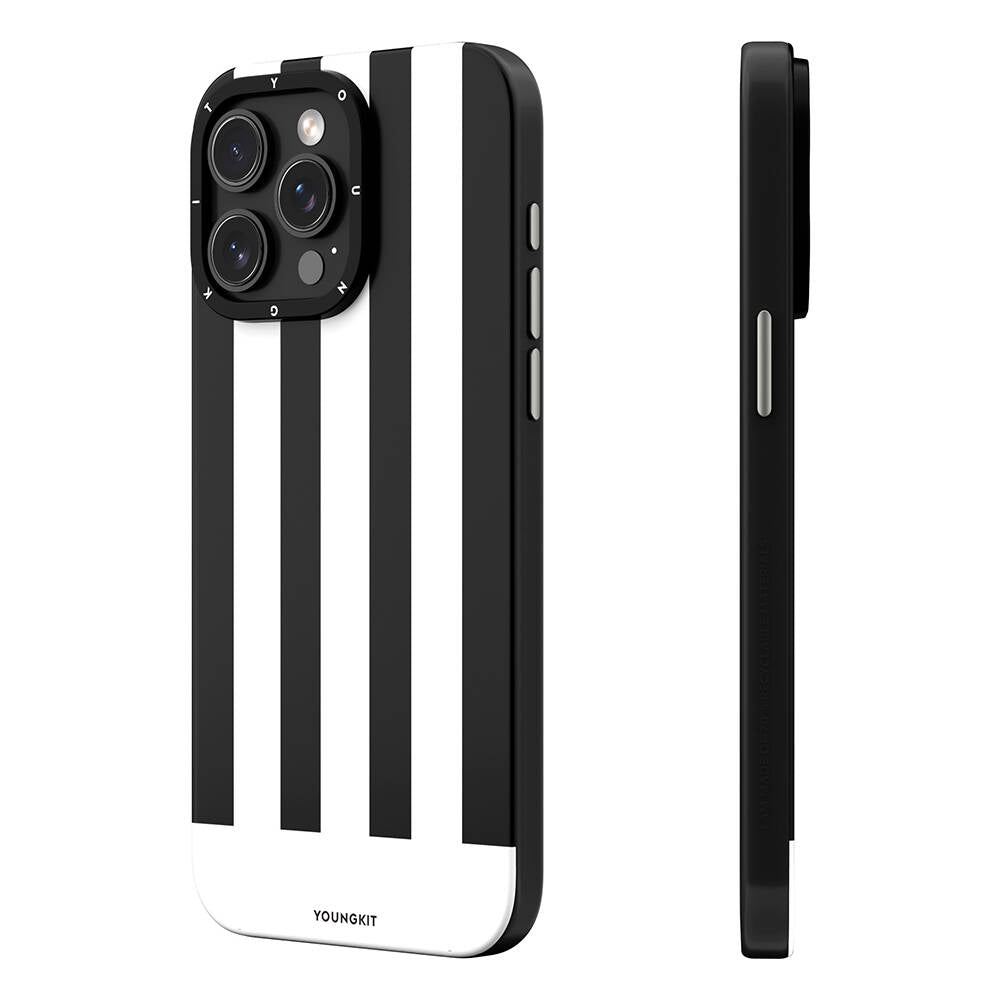 iPhone 15 Pro Max Kılıf M-safe Şarj Özellikli Youngkit Striped Piano Keys Serisi Kapak