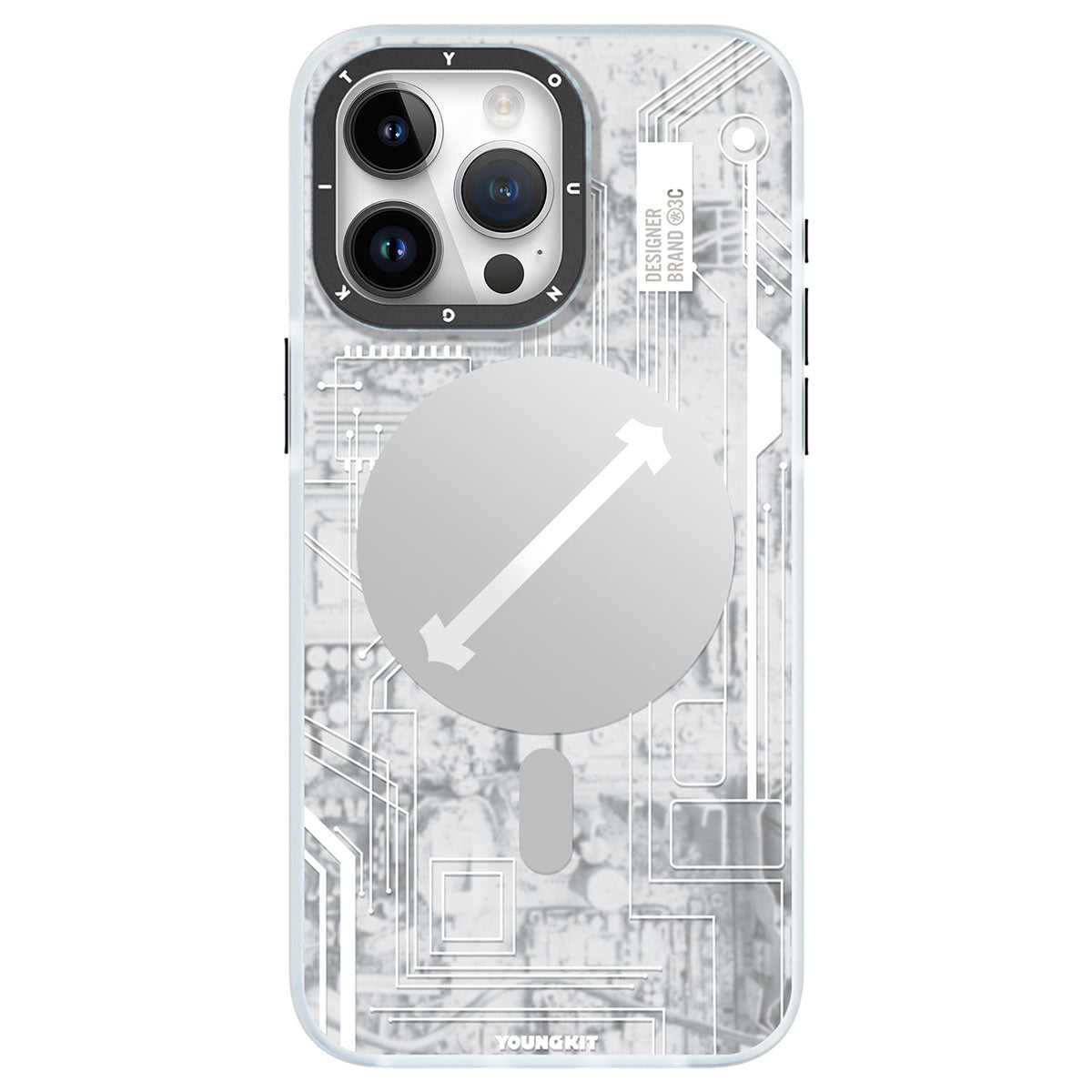 iPhone 15 Pro Max Kılıf M-safe Şarj Özellikli YoungKit Technology Serisi Kapak