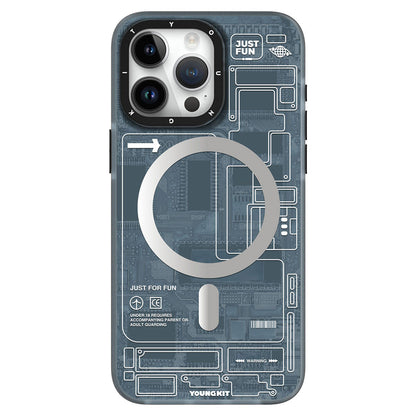 iPhone 15 Pro Max Kılıf M-safe Şarj Özellikli YoungKit Technology Serisi Kapak