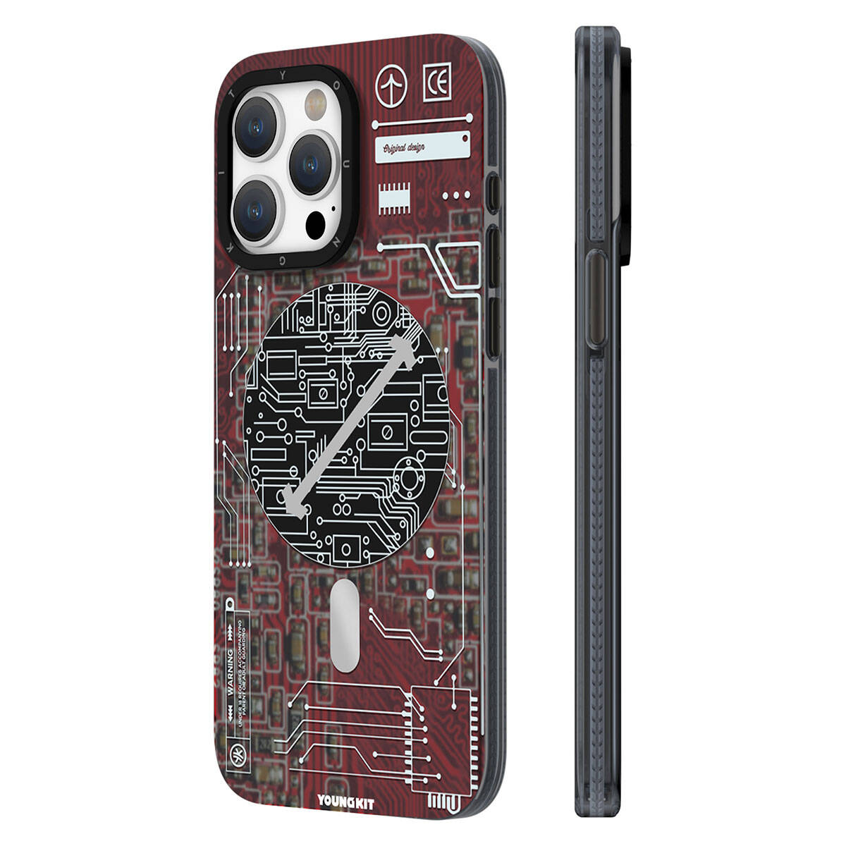 iPhone 15 Pro Max Kılıf M-safe Şarj Özellikli YoungKit Technology Serisi Kapak