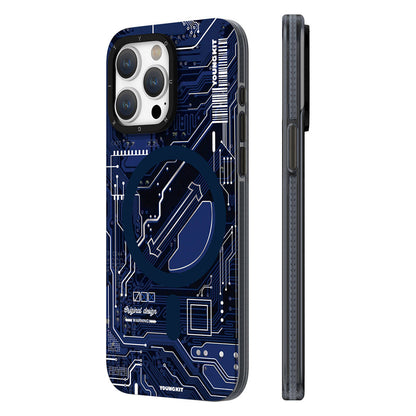 iPhone 15 Pro Max Kılıf M-safe Şarj Özellikli YoungKit Technology Serisi Kapak