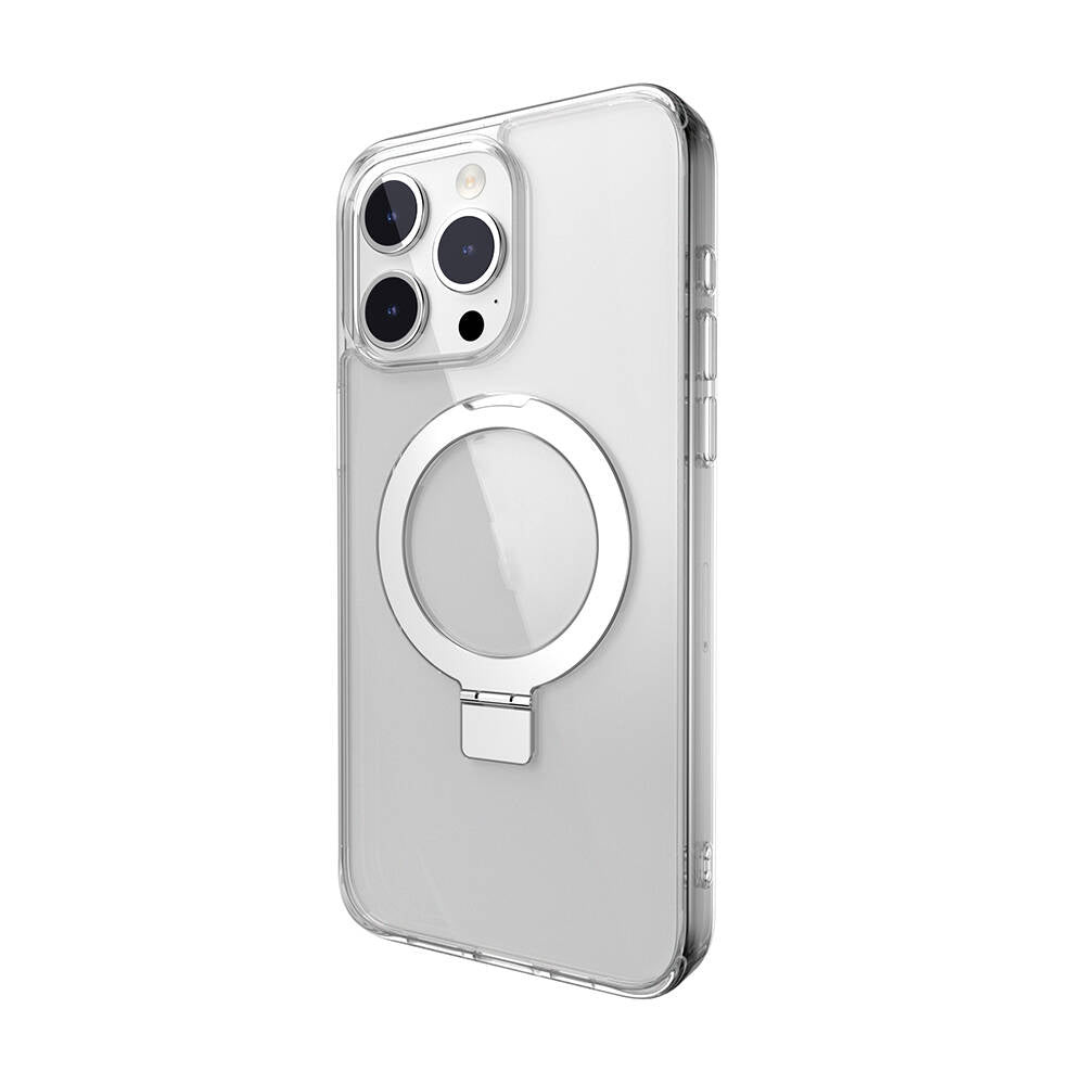 iPhone 15 Pro Max Kılıf M-safe Şarj Özellikli Yüzük Standlı Lisanslı Switcheasy Magstand-M Kapak