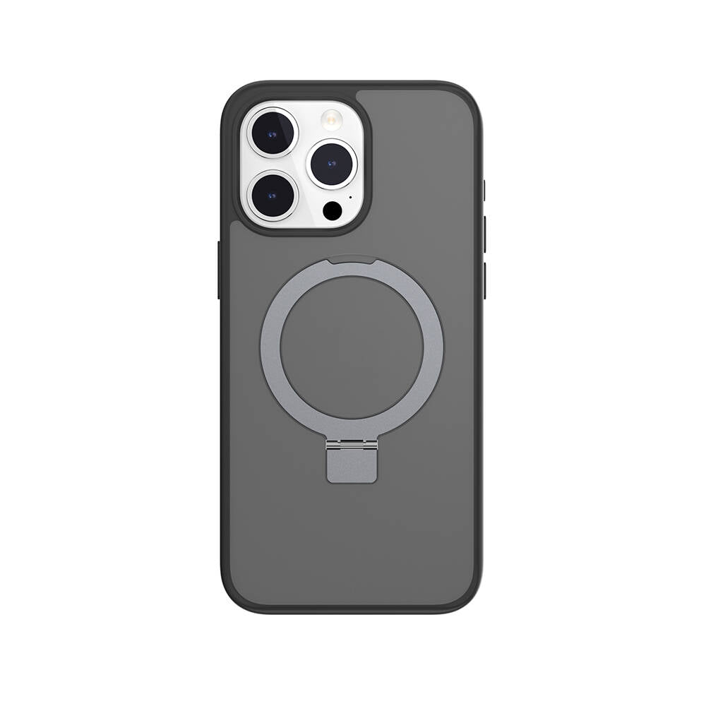 iPhone 15 Pro Max Kılıf M-safe Şarj Özellikli Yüzük Standlı Lisanslı Switcheasy Magstand-M Kapak