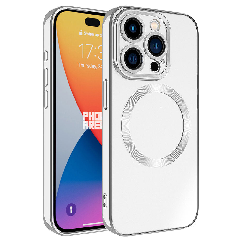 Apple iPhone 15 Pro Max Kılıf M-safe Wireless Şarj Özellikli Zore Setro Silikon
