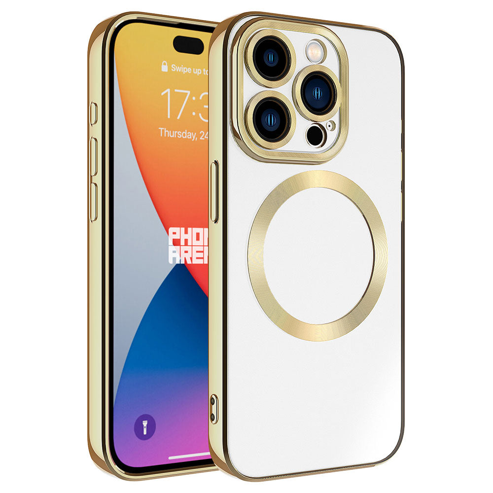 Apple iPhone 15 Pro Max Kılıf M-safe Wireless Şarj Özellikli Zore Setro Silikon