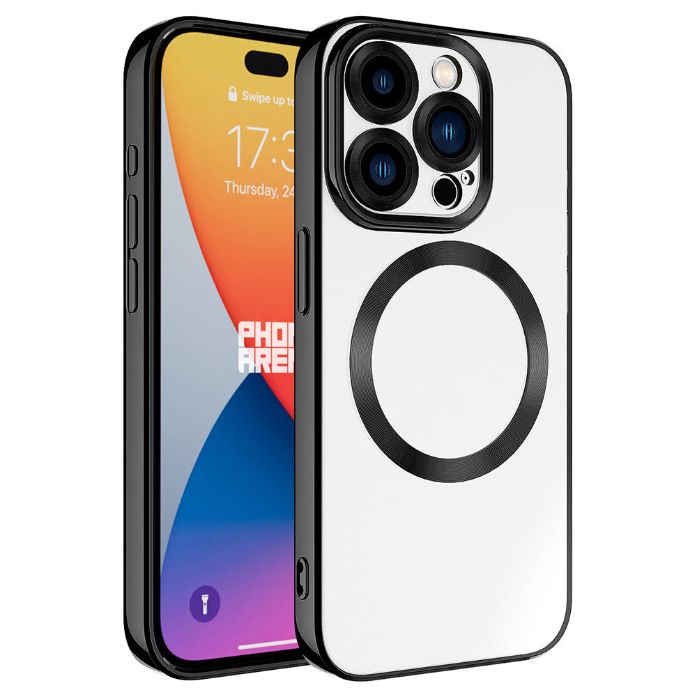 Apple iPhone 15 Pro Max Kılıf M-safe Wireless Şarj Özellikli Zore Setro Silikon