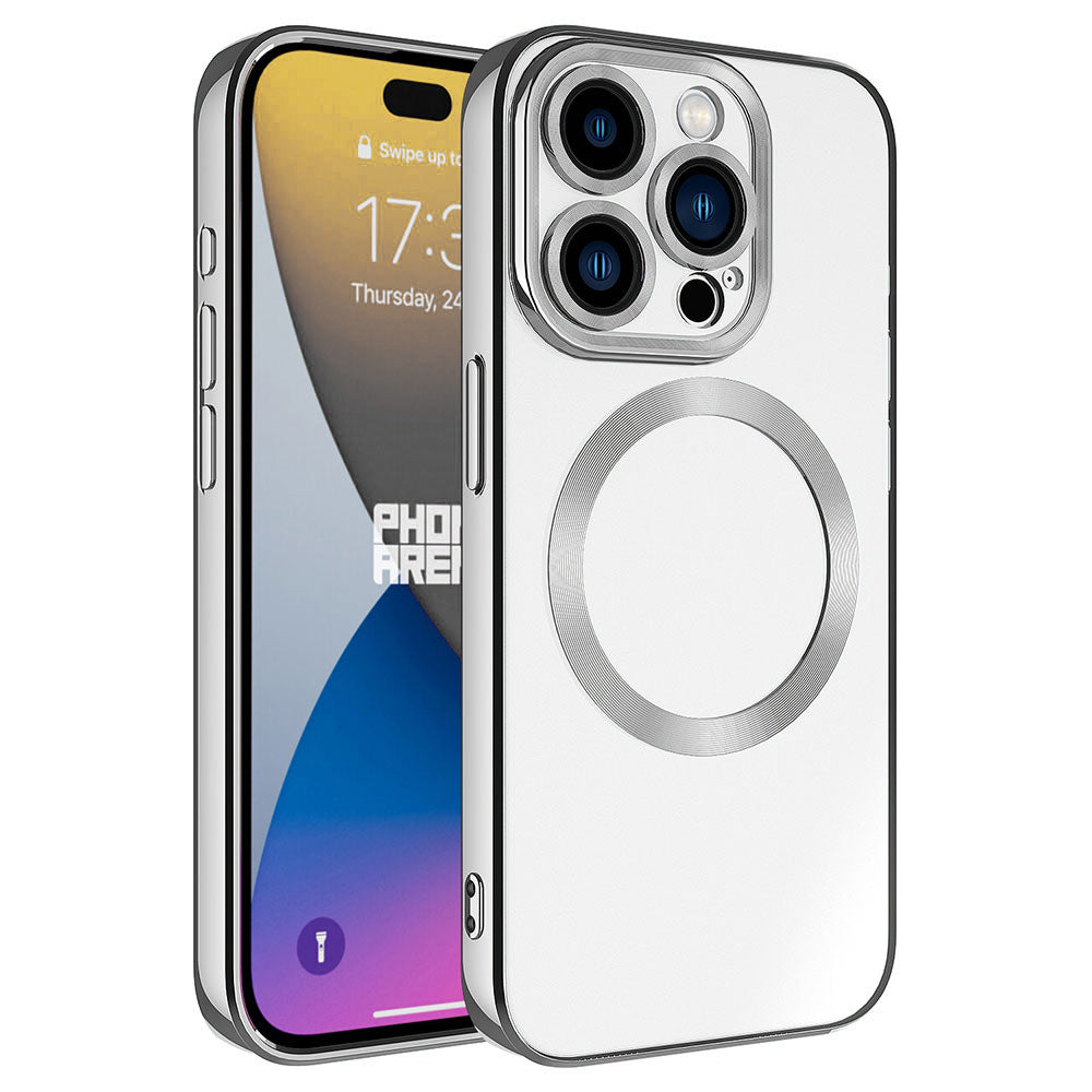 Apple iPhone 15 Pro Max Kılıf M-safe Wireless Şarj Özellikli Zore Setro Silikon