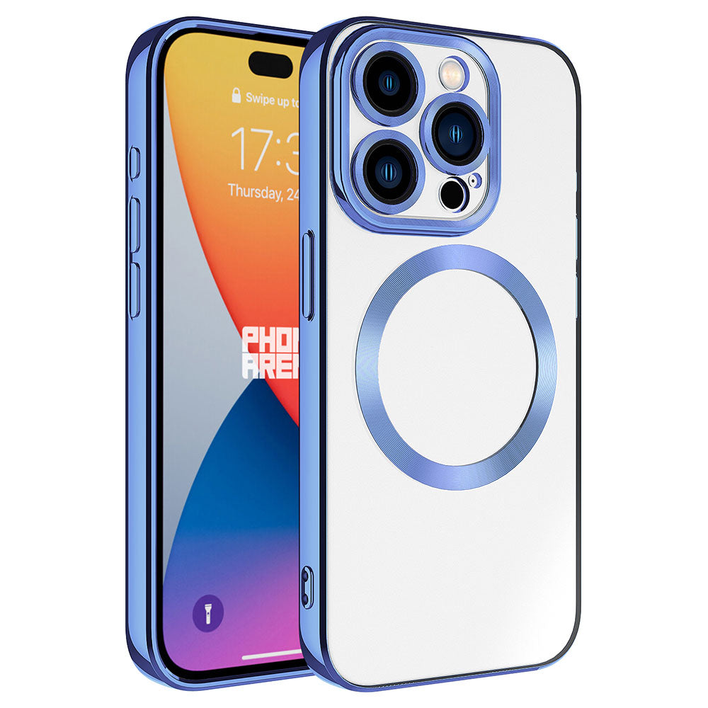 Apple iPhone 15 Pro Max Kılıf M-safe Wireless Şarj Özellikli Zore Setro Silikon