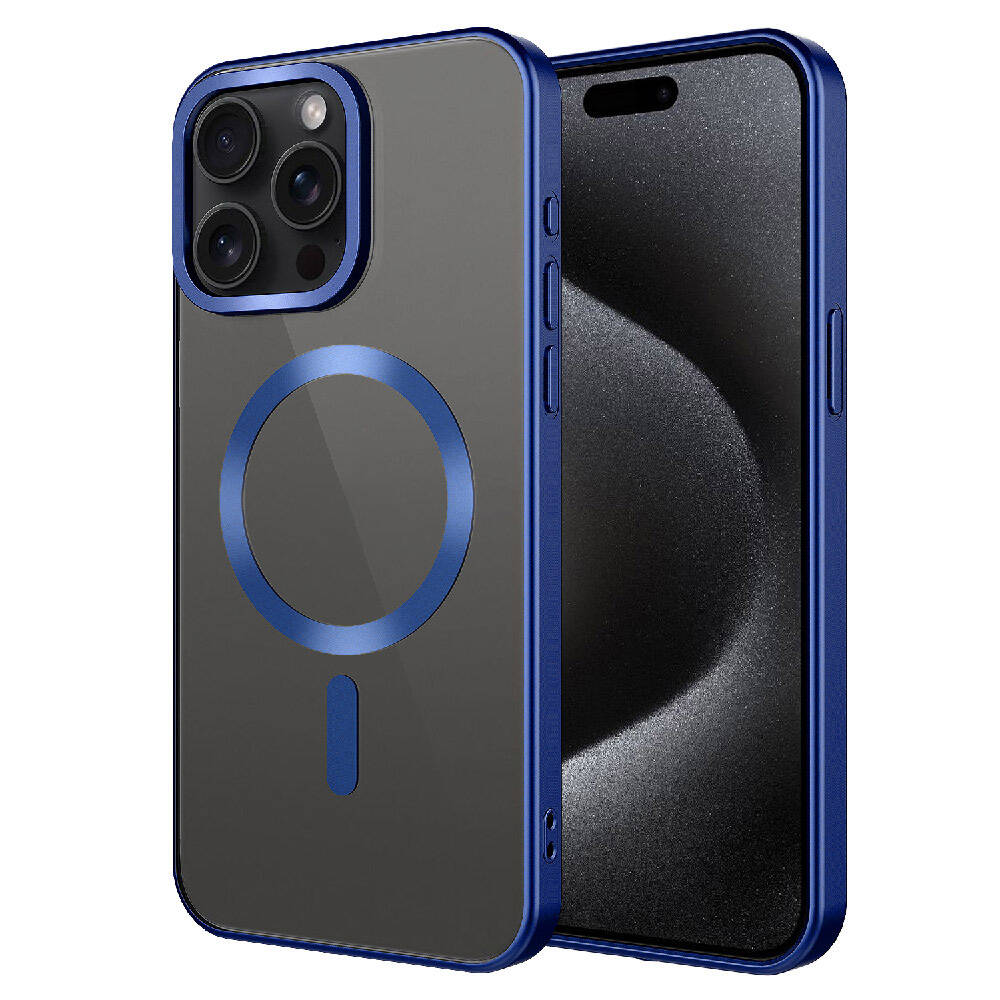 Apple iPhone 15 Pro Max Kılıf Mat Tasarımlı M-safe Wireless Şarj Özellikli Zore Mat Setro Kapak