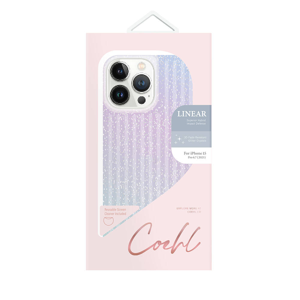 iPhone 15 Pro Max Kılıf Parlayan Arka Yüzey Coehl Linear Kapak