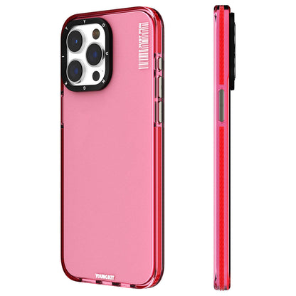 iPhone 15 Pro Max Kılıf Pürüzsüz Düz Arka Yüzey YoungKit Crystal Color Serisi Kapak