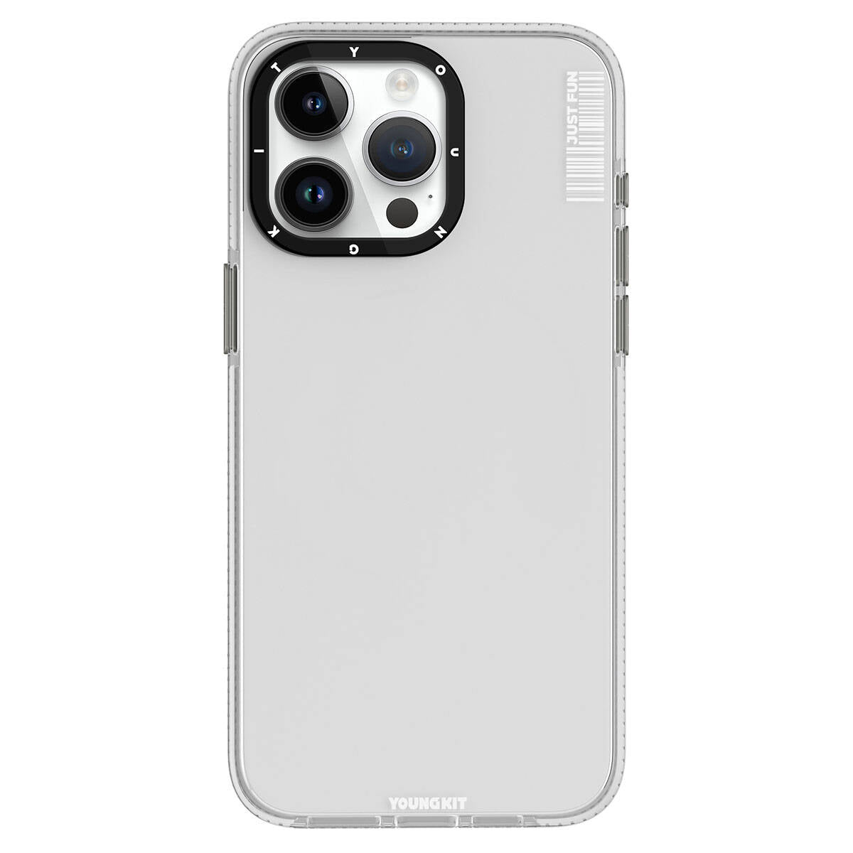 iPhone 15 Pro Max Kılıf Pürüzsüz Düz Arka Yüzey YoungKit Crystal Color Serisi Kapak
