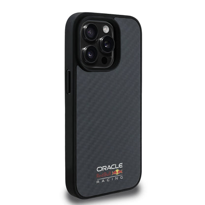 iPhone 15 Pro Max Kılıf Redbull Orjinal Lisanslı M-safe Şarj Özellikli Karbon Fiber Tasarımlı Parlayan Logolu Kapak