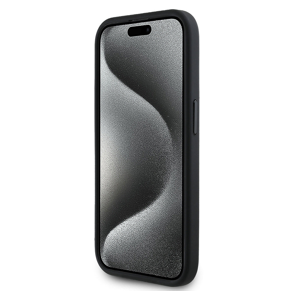 iPhone 15 Pro Max Kılıf Redbull Orjinal Lisanslı M-safe Şarj Özellikli Kırmızı Halka ve Logo Kabartmalı PU Deri Kapak