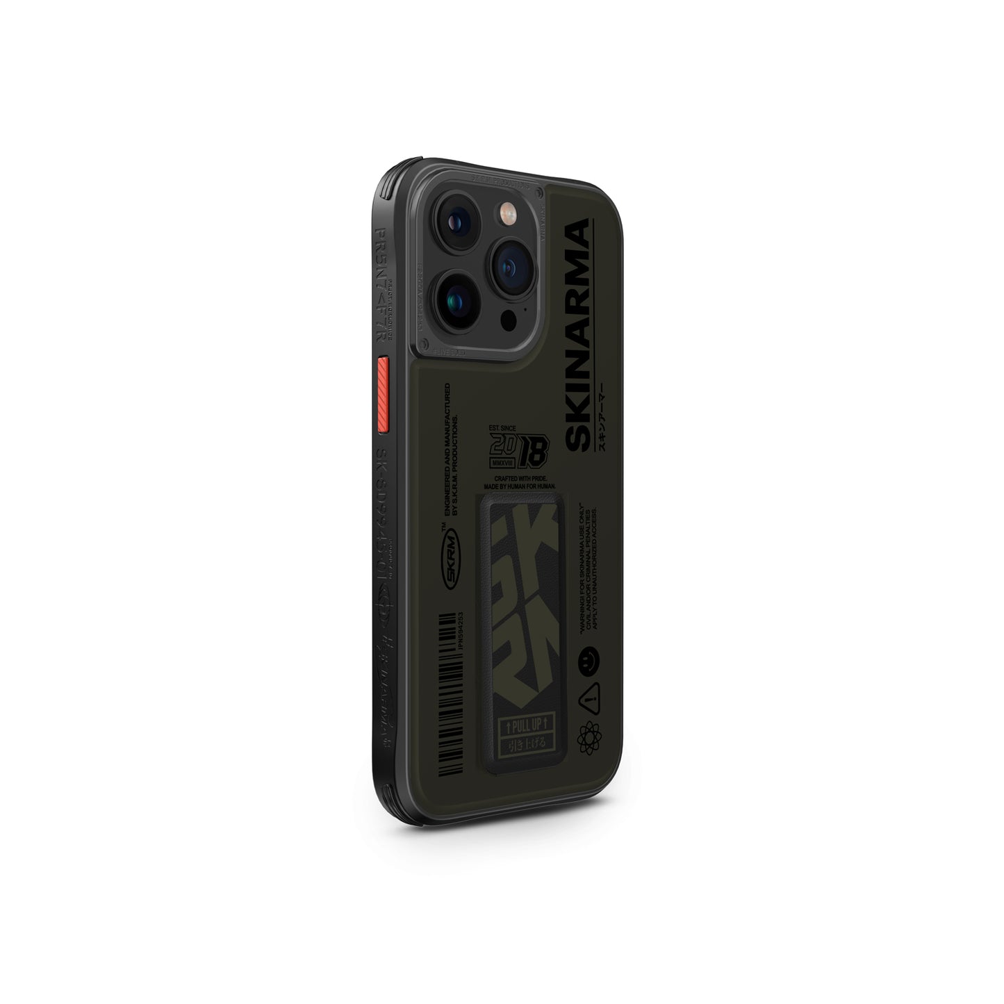 iPhone 15 Pro Max Kılıf SkinArma Desenli Airbag Tasarımlı Standlı Spunk Kapak