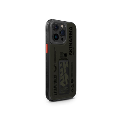iPhone 15 Pro Max Kılıf SkinArma Desenli Airbag Tasarımlı Standlı Spunk Kapak
