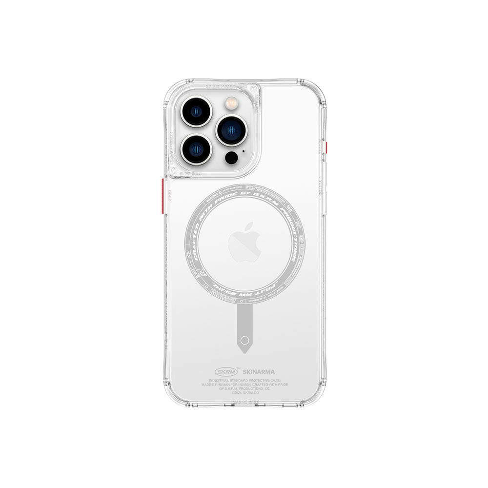 iPhone 15 Pro Max Kılıf SkinArma Şeffaf Airbag Tasarımlı M-safe Şarj Özellikli Saido Kapak