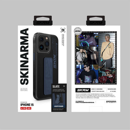iPhone 15 Pro Max Kılıf SkinArma Standlı Deri Görünümlü Slate Kapak