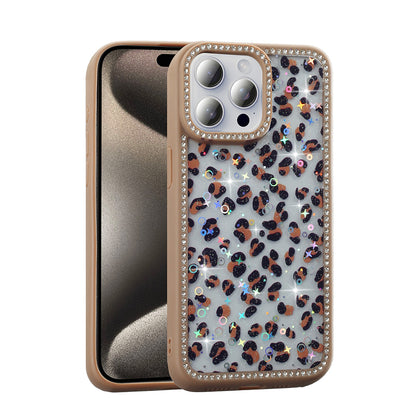 Apple iPhone 15 Pro Max Kılıf Taşlı ve Simli Tasarım Zore Azra Kapak