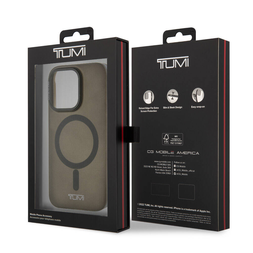 iPhone 15 Pro Max Kılıf TUMI Orjinal Lisanslı M-safe Şarj Özellikli Buzlu Mat Kapak