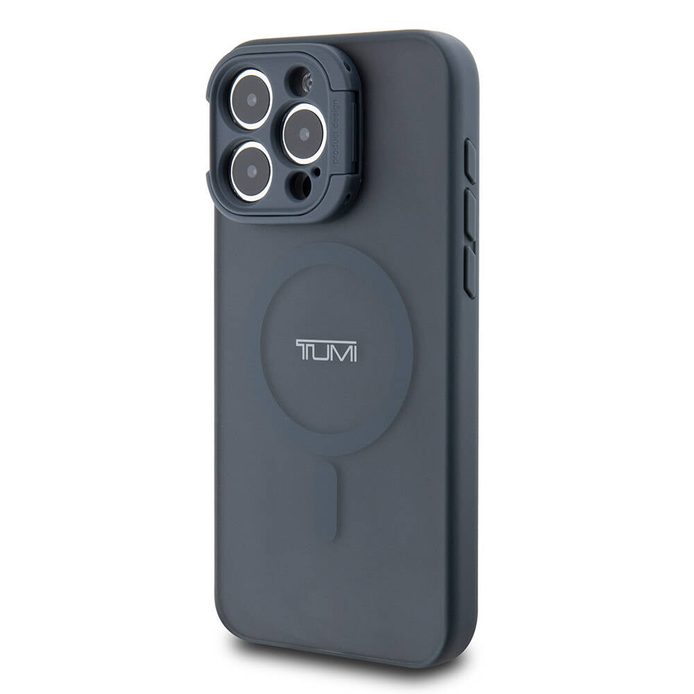 iPhone 15 Pro Max Kılıf TUMI Orjinal Lisanslı M-safe Şarj Özellikli Kamera Standlı Buzlu Mat Kapak