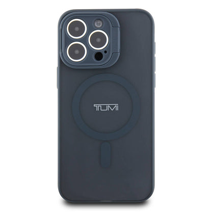iPhone 15 Pro Max Kılıf TUMI Orjinal Lisanslı M-safe Şarj Özellikli Kamera Standlı Buzlu Mat Kapak