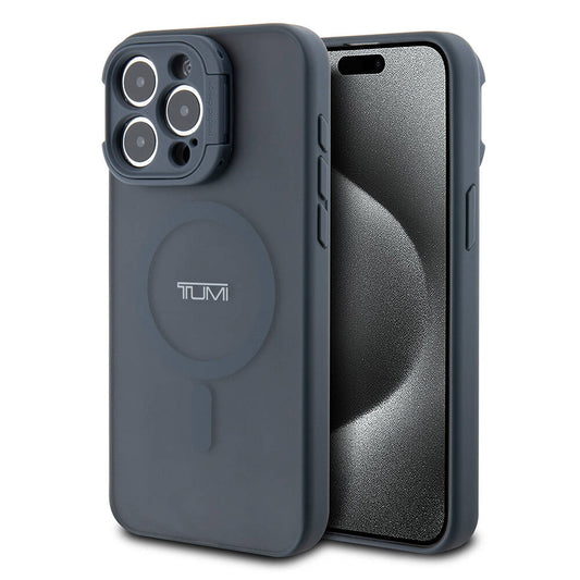 iPhone 15 Pro Max Kılıf TUMI Orjinal Lisanslı M-safe Şarj Özellikli Kamera Standlı Buzlu Mat Kapak