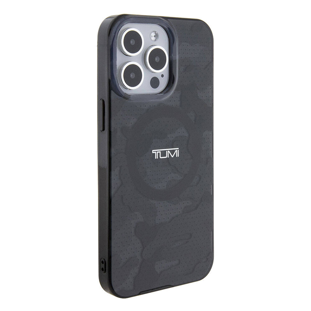 iPhone 15 Pro Max Kılıf TUMI Orjinal Lisanslı M-safe Şarj Özellikli PC TPU Çift Katmanlı Kamuflaj Desenli Kapak
